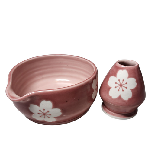 Sakura Matcha Bowl & Whisk Holder